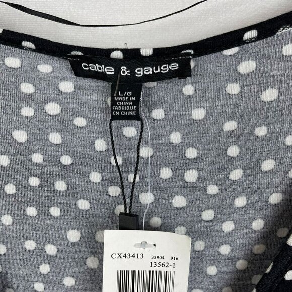 Cable Gauge Women Long Sleeve V- Neck Pullover Top Size L - Picture 3 of 9